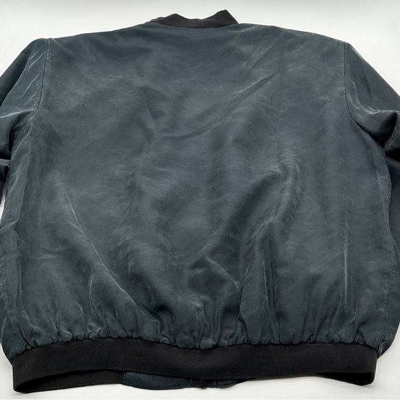 Vintage Collectibles Ensle Silk 100% Silk Black Zip-Up Jacket men’s small - Picture 7 of 12